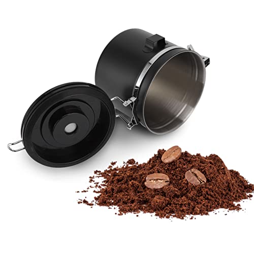 Recipiente de café doméstico de acero inoxidable y tarro hermético negro 3