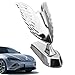Car Hood Emblem Wings - 3D Metal Wing Ornament Logo, Chrome Angel Hood Decoration | Stylish Vehicle Badge Accessory, Front Wing Symbol for Minivans, Sedans, Trucks, or Automotive Display Use