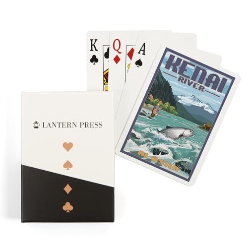 Lantern Press Kenai River Alaska cartas póker 52 pzas