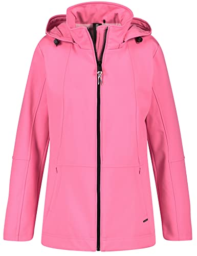 Gerry Weber Damen Softshelljacke mit Kapuze Langarm unifarben Soft Pink 44