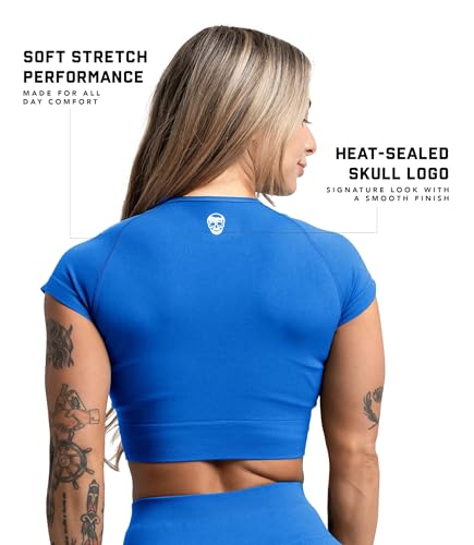 Image of Gymreapers Short Sleeve Workout Tops for Women - Crop Tops for Women Tee - Yoga Athletic Tops for Running, Gym, & Training