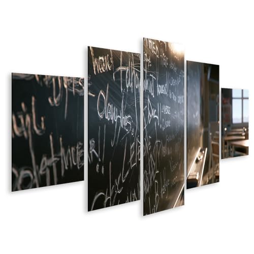 Tableau sur toile motivation inspirante 5 pièces pour décoration de bureau moderne