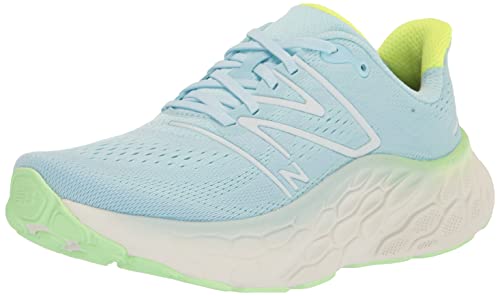 New Balance Women's Fresh Foam X More V4 Running Shoe, Bleach Blue/Green Aura/White, 8.5 #TOP10