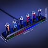 Weather Station Nixie Tube Clock with IPS Color Screen, DIY Analog Glow Tube, Digital Time, Temperature, and Rainfall Display, Luxury Gift Box