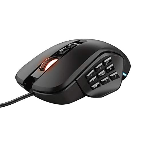 Trust Gaming GXT 970 Morfix Individuell anpassbare Gaming Maus (Mouse mit 4 Magnetische Seitenplatte, bis 10.000 DPI, RGB-Beleuchtung) Schwarz
