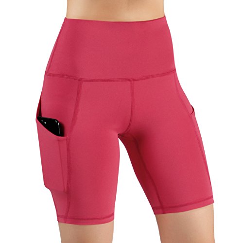 image for ODODOS High Waist Out Pocket Yoga Short Tummy Control Workout Running 