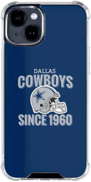 Skinit Clear Phone Case Compatible with iPhone 14 Plus - Officially Licensed NFL Dallas Cowboys Helmet Design