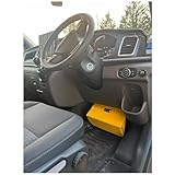 Secure Protection: Pedal lock box effectively immobilizes pedals to deter thieves and acts as a visible security measure. Easy to Use: Lock and unlock the box with included key for quick access without tools or fuss. Durable Construction: Steel reinf...