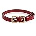 Genuine Leather Thin Skinny Belt Elongated Buckle