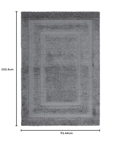 Image of Carpet for Hall | Carpet for Living Room |3X5 FEET Rugs for Bedroom | Carpet | Rug for Living Room | Carpet & Rugs for Home Decor | Carpet for Bedroom Floor (Grey Square)