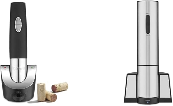 Cuisinart Cordless Wine Opener Bundle with Vacuum Sealer and Electric Wine Opener, Black