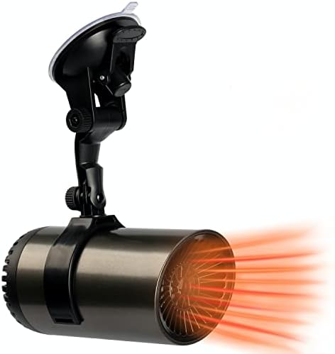 Car Heater, Portable Car Heater 12V 150W Windshield Defogger and Defroster, 2 in1 Fast Car Heater Defroster, Plug in Automobile Windscreen Fan with Suction Holder for All Cars