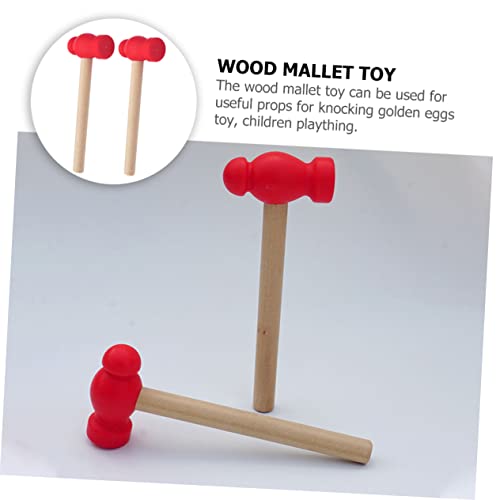 VICASKY 2 Peças Martelo Madeira Martelo Interessante Brinquedo Martelo Multifuncional Martelo Pequen