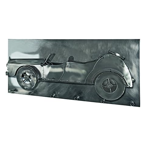 Haku-Möbel Wandgarderobe, Nickel, schwarz, 80x18x35 Cover