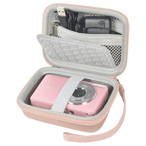 Digitalkameratasche für VOXPAN/für DPFIHRGO Digitalkamera, 8X Digital Zoom HD Digitalkamera Fotoapparat 21 MP 1080P HD 2,7 Zoll Foto Kompaktkamera, nur kleine Aufbewahrungsbox (Roségold)