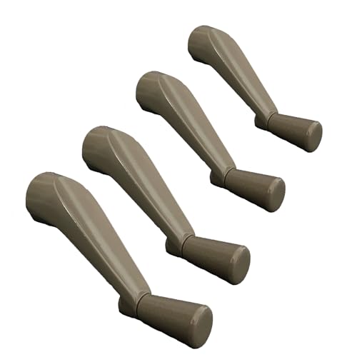 Pack of 4.Window Crank Handle Replacement (Stone Color) Fit to [3/8 Inch Spindles]. Spline Socket Crank Handle Smooth 360-Degree Operation.Casement Compatible Andersen.Material: Zinc Alloy