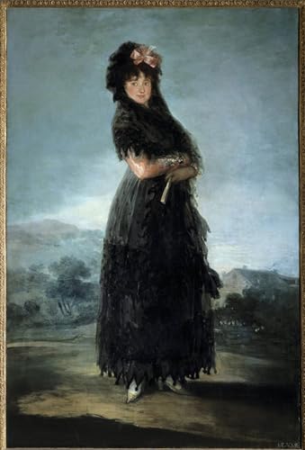 Art mural moderne pour salon chic : tableau de la Marquise Mariana Waldstein par Goya en 60x90 cm