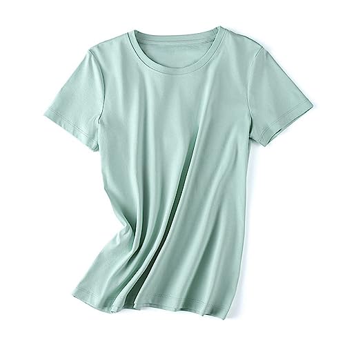 T-shirts à col rond pour femmes mode coupe ajustée manches mi-longues