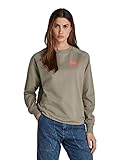 Runder Ausschnitt, gerippt G-STAR RAW Damen Fish tail gr r sw Sweater, Green (shamrock D136-2199), L