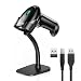 Barcode Scanner with Stand, Bluetooth and Wireless Barcode Scanner, Inventory 2D 1D QR Code Scanners for Computer POS, Handheld CMOS Image Bar Code Reader for Warehouse Library Supermarket