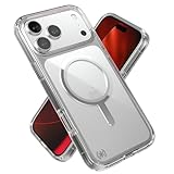 Speck Presidio Perfect Clear Coque de protection fine pour iPhone 17 Pro Max, compatible avec MagSafe, transparent/argenté Speck Presidio Perfect Clear Coque de protection fine pour iPhone 17 Pro Max, compatible avec MagSafe, transparent/argenté