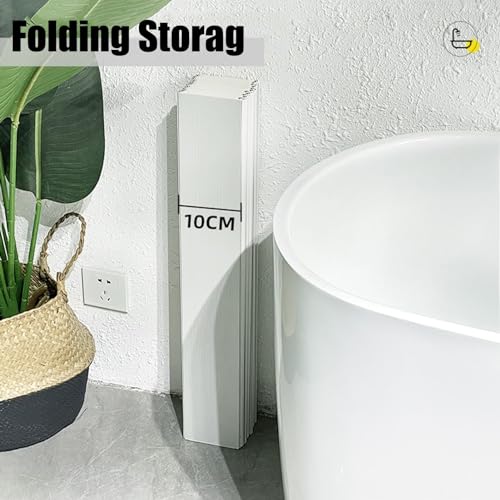 Bandeja de bañera multifuncional plegable de PVC con cubierta plana de plástico antipolvo para bañeras estándar, tapa de baño perfecta para relajación y organización
