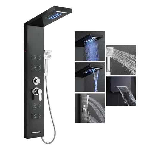 LED Duschpaneel aus Edelstahl von KEOKBON Wandduschpaneel...