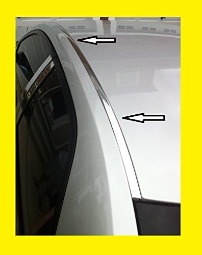 Moldura de teto cromada Automotive Authority LLC para Chrysler 300 e 300C 2005 a 2010 – Kit com 2 peças