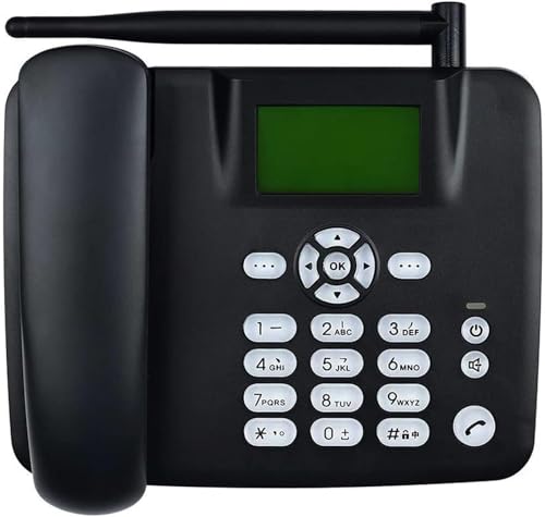 Drumstone [𝟏𝟐 𝐘𝐞𝐚𝐫 𝐖𝐚𝐫𝐫𝐚𝐧𝐭𝐲] GSM Home Phone – Wireless Quad Band Desk Phone with SIM Slot, Hands-Free, & Number ID | Great for Home Office, Hotel, & Business Desk Use