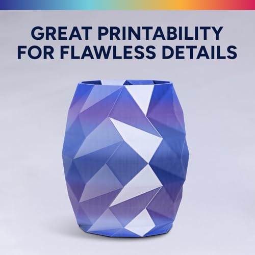 Image of OVERTURE Silk PLA Filament 1.75mm, Clog-Free Shiny, Metallic Shine 3D Printer Filament, 1kg Spool (2.2lbs), Ideal for Cosplay Jewelry & Home Decor (Silk Periwinkle)