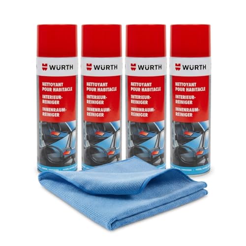 Mousse nettoyante habitacle textile plastique vitres auto 500ml