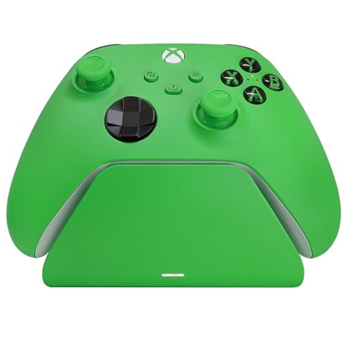 Base di Ricarica Rapida Universale per Xbox - Caricabatterie Rapido per controller Xbox (Ricarica Rapida, Compatibilità Universale, Sistema a Contatto Magnetica) Velocity Green
