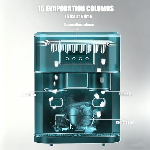 Fabricadora de hielo 3 en 1 con dispensador de agua 1.8L miniatura 5