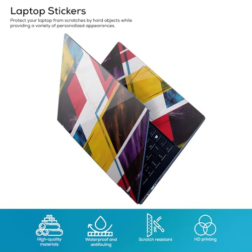 Image of Galaxsia Pattern D2 Top+Wrist Pad Vinyl Laptop Skin /Sticker /Cover Upto 15.6 Inches Laptops Laminated-Removable-HD Quality Compatible for Hp-Dell-Sony-Lenovo-Asus etc.(15x10 Inches)
