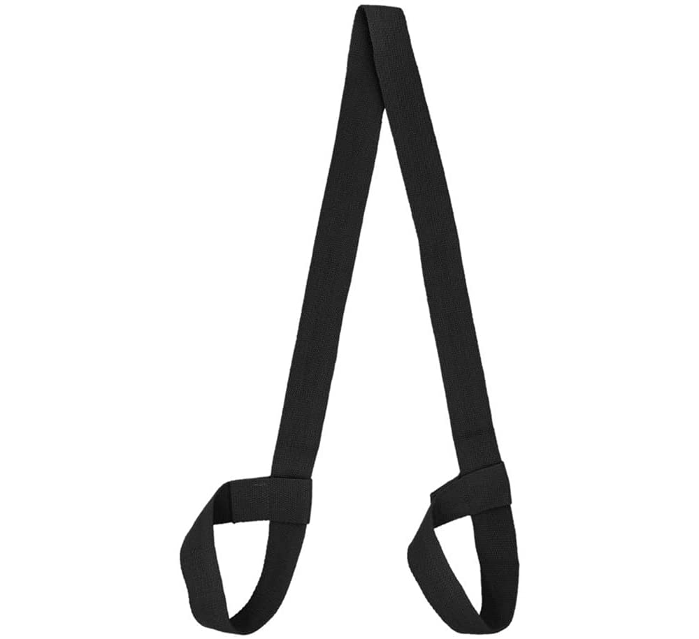BAVALIN Sangle De Transport Pour Tapis De Yoga En Coton – Réglable, Confortable Et Multifonction, Idéale Pour Studio, Vélo Ou Marche (Noir, Taille Unique)