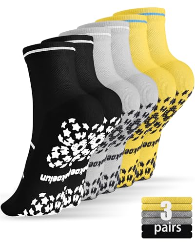 Image of Non Slip Pilates Socks with Grips for Yoga, Barre, Grippy, Hospital, Ballet for Women with Arch Support.