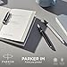 PARKER IM Fountain Pen | Matte Black with Black Trim | Fine Point with Blue Ink Cartridge | Gift Box