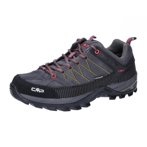 CMP Rigel Low Trekking Shoes Wp, Scarpe da trekking Uomo, Titanio Chili, 45 EU