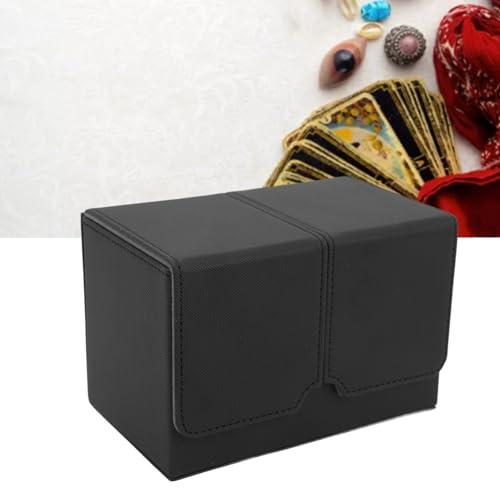 Pudełko na karty - Magnetyczne etui na karty ze skóry PU na 160 kart do gry i tarota