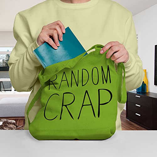 Bang Tidy Clothing Printed Tote Bag Women's Gift Idea 100% Cotton Random Crap Funny Beach Accessories Womens Gift Idea Canvas Shoulder Bag - Lime Green #TOP1