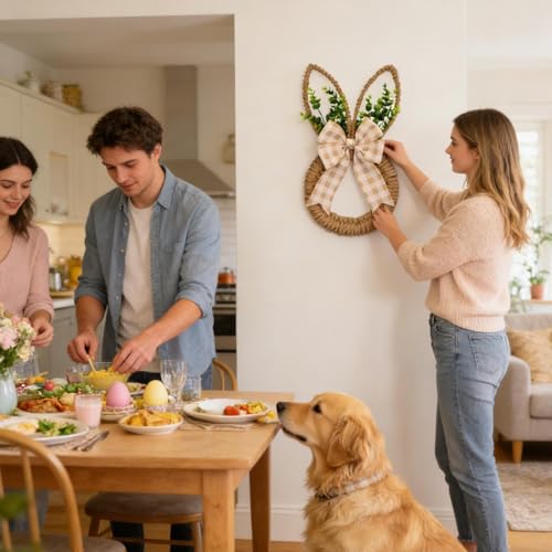 Couronne de Pâques Lapin durable pour remplacer les décos jetables