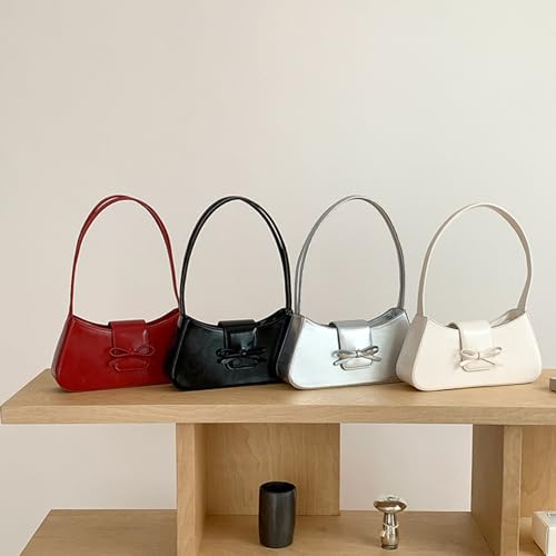 Y2K Purse for Women Small Shoulder Hobo Bags Coquette Bag Cute Bow Leather Purses and Handbag for Gift3