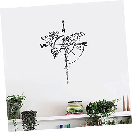 Garneck 2 Pçs Bússola Adesivo De Parede Mapa De Viagem Adesivos Removíveis Decoração Para Casa Adesi