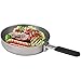 Lixada 1100ml Padella Titanio Ultraleggero con Impugnatura Pieghevole Padella alla Griglia per Campeggio Barbecue Cucinare All'aperto Escursionismo Zaino in Spalla