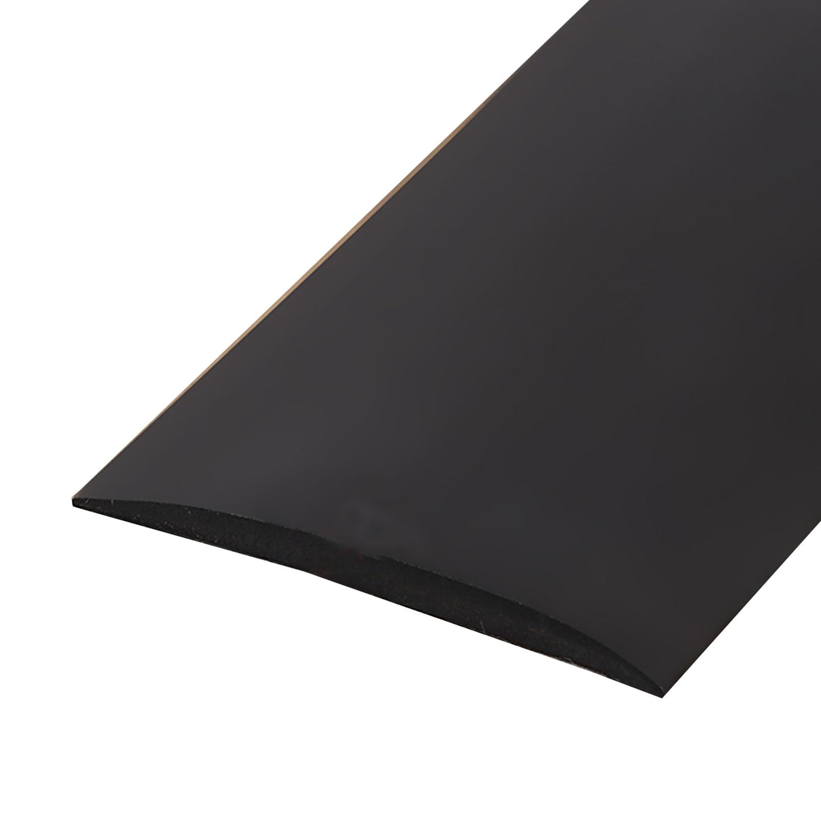 Générique Barre de Seuil Autocollante Extra Longue en PVC Bande de Transition de Plancher pour Revêtement de Sol en Bois Carrelage Moquette Ou Vinyle (Noir 1 M)