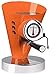 BUGATTI, Diva Evolution, Espresso Kaffee- und Cappuccino-Maschine, gemahlenen Kaffee und Pads, Non-Stop-Dampffunktion, 15 bar, 950 W, Fassungsvermögen 0,8 Liter, Elegantes Design, Orange Farbe