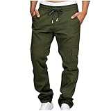 Ozmmyan Mens Casual Cargo Pants Workout Joggers Elastic...
