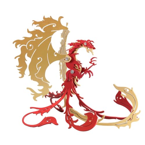 Maquette métal à monter soi-même oiseau mécanique Suzaku, puzzle 3D anti-stress adulte