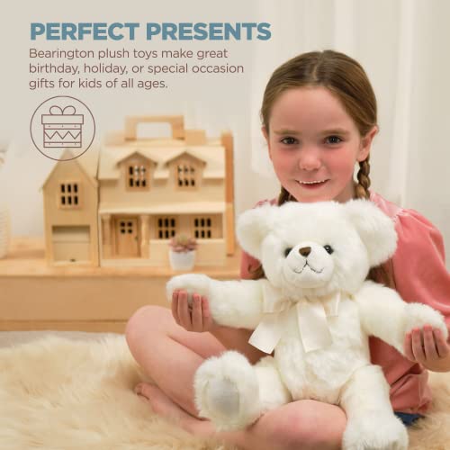 Bearington Aspen White Plush Stuffed Animal Teddy Bear, 15.5 Inches #TOP2