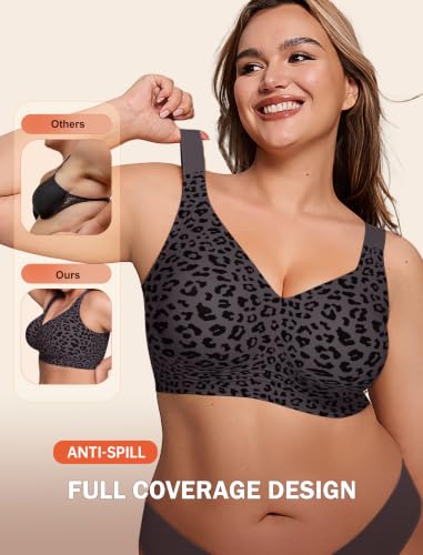 Image of LetsJoli Jelly Bras for Women No Underwire Plus Size Push Up Supportive
